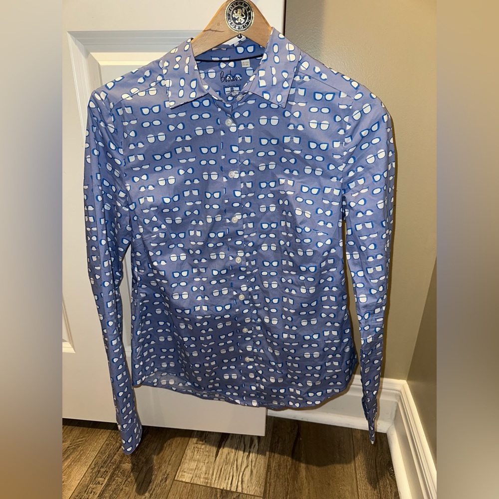 Boden the Classic Shirt Button Down Sunglass Novelty Print Cotton size 6